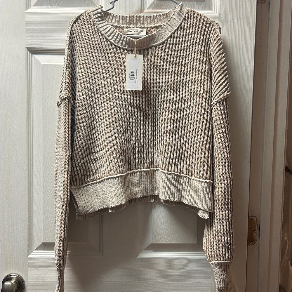 Cozy Beige Knit Sweater